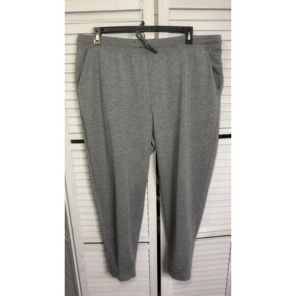 Athletic Works DriWorks Men's Grey Knit Jogger Sweatpants Size 2x (44-46) - Picture 3 of 6